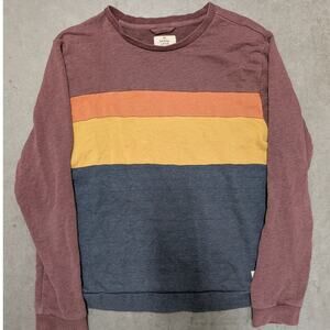 Marine Layer Pullover Sweatshirt Small Colorblock Retro Crew Neck Casual Style